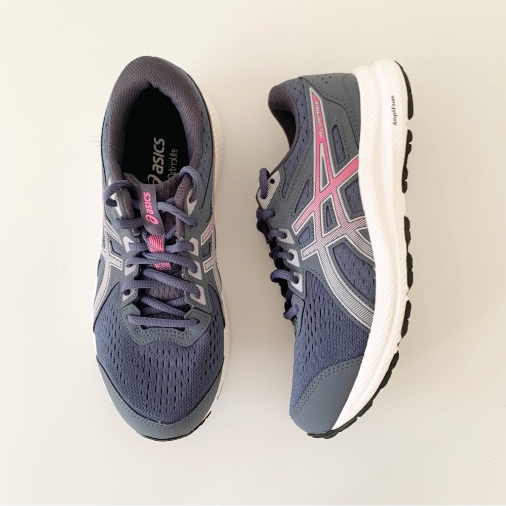 ▪️Asics Gel Contend 8 Gray Pink Athletic Shoes ~ 7.5 wide